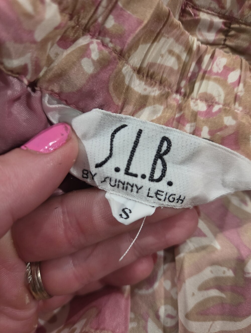Vintage S.L.B. Sunny Leigh 100% Silk Floral Top Skirt 2 Piece Set S - Picture 3 of 16